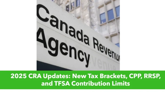 2025 CRA Updates: New Tax Brackets, CPP, RRSP, and TFSA Contribution Limits